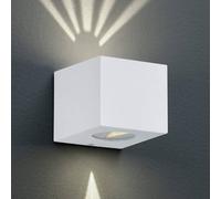 Cordoba applique led da esterno cubo bianco con diffusori intercambiabili l.10cm