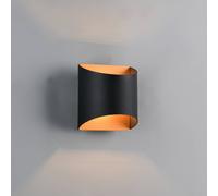 Reality Leuchten Applique Samdel, nero-oro, altezza 12 cm Metallo G9 up/down Reality Leuchten