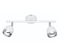 REALITY LEUCHTEN - BARRA DA SOFFITTO NANTES LED BIANCA CROMO 2 SPOTS LUNGHEZZA 3