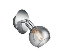 REALITY LEUCHTEN - FARETTO BREST 1xE14 METALLO CROMO VETRO FUME'