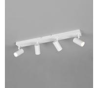 Reality Leuchten Faretto Taryn, bianco opaco, lunghezza 62 cm, a 4 luci, GU10 Reality Leuchten
