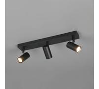 Reality Leuchten Faretto Taryn, nero opaco, lunghezza 45 cm, a 3 luci, mini GU10 Reality Leuchten