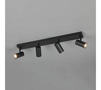 Reality Leuchten Faretto Taryn, nero opaco, lunghezza 62 cm, a 4 luci, GU10 Reality Leuchten