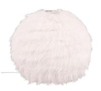 Reality Leuchten Furry R51581001 - Lampada da tavolo in metallo bianco opaco, paralume sintetico, non incluso 1 x E14