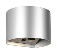 Reality Leuchten Genie R24161687 - Lampada da parete a LED, in plastica, colore: titanio, con LED da 1 Watt, sensore di movimento