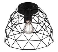 Reality Leuchten Haval R60711032 - Plafoniera in metallo nero, 1 lampadina E27