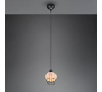 Reality Leuchten Lampada a sospensione Borka, 1 luce, Ø 17,5 cm, Natur Reality Leuchten