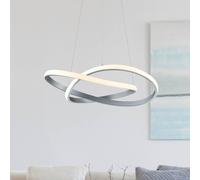 Sospensione led cerchio infinito COURSE R32051107 acciaio satinato D.60 cm