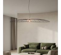 Reality Leuchten Lampada a sospensione Lauris, nero opaco, Ø 200 cm, metallo, E27 Reality Leuchten
