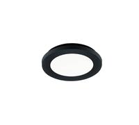 Plafoniera led tonda metallo nero dimmerabile con interruttore a parete 17cm CAMILLUS R62921032