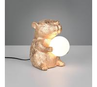 Reality Leuchten Lampada da tavolo Capi, color oro, altezza 25 cm, resina sintetica, G9 Reality Leuchten