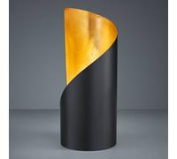 Lampada da tavolo FRANK cilindro R50161032 nero e oro