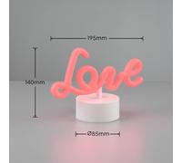 AMOR LAMPADA DA TAVOLO LED SCRITTA LOVE H. 14CM LED 1W
