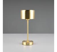 Reality Leuchten Lampada da tavolo LED Jeff ricaricabile, ottone opaco, altezza 30 cm, Reality Leuchten