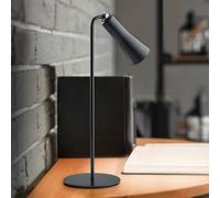 Reality Leuchten Lampada da tavolo ricaricabile a LED Maxi, nera, in metallo, dimmerabile, Reality Leuchten