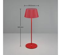 Reality Leuchten Suarez R57706110 - Lampada da tavolo a LED per esterni, con LED da 1,5 Watt, 4 ingressi touch, stazione di ricarica