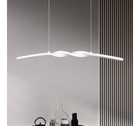 Reality Leuchten Lampada LED a sospensione Ginko, bianco opaco, metallo, lunghezza 79 cm Reality Leuchten