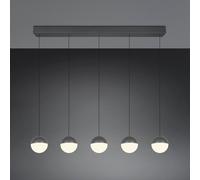 Reality Leuchten Lampada LED a sospensione Senta, antracite, lunghezza 114 cm 3.000 K a 5 luci. Reality Leuchten