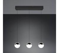 Reality Leuchten Lampada LED a sospensione Senta, cromata, lunghezza 62 cm, 4.000 K, a 3 luci. Reality Leuchten