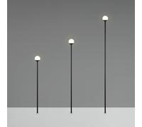 Reality Leuchten Lampada LED con picchetto SCOOP, nera, a 3 luci, IP44, spina Reality Leuchten