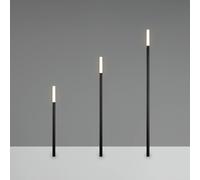 Reality Leuchten Lampada LED con picchetto STICK, nera, a 3 luci, IP44, spina Reality Leuchten