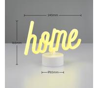 Reality Leuchten Lampada LED da tavolo Casa, giallo, larghezza 24 cm, plastica Reality Leuchten