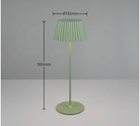 Reality Leuchten Suarez R57706149 - Lampada da tavolo a LED per esterni, in metallo, con LED da 1,5 Watt, 4 posizioni, stazione di ricarica