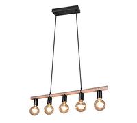 Reality Leuchten Lampadario a Sospensione, Nero Opaco