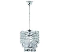 Reality Leuchten Orient Reality R1147-06 Lampadario Vetro Acrilico a Gocce, 60W,