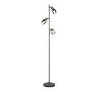 Reality Leuchten Piantana Cadiz, nero/antracite, a 3 luci, altezza 154 cm Reality Leuchten