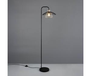 Reality Leuchten Piantana Lauris, nero opaco, altezza 155 cm, metallo, E27 Reality Leuchten
