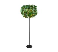 Reality Leuchten Piantana Leavy, nero/verde, altezza 180 cm, a 3 luci Reality Leuchten