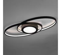Plafoniera GALAXY doppia ellisse luce centrale R62991142 antracite