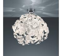 Reality Leuchten Plafoniera Leavy, Ø 38 cm, cromo/bianco, plastica Reality Leuchten