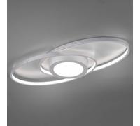 GALAXY PLAFONIERA LED 28W · 1x 3400lm, 3000K DOPPIA ELLISSE ALLUMINIO CON LUCE CENTRALE E REGOLAZIONE INTENSITA' CON INTERRUTTORE L.57CM