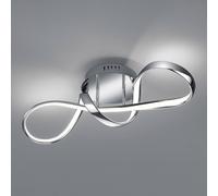 Plafoniera LED Perugia 60 cm Potenza 28Watt 4000K Dimmerabile Colore Cromo