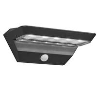 Reality Leuchten R22241142 Mendoza - Lampada da parete a LED a energia solare, in plastica, con sensore di movimento a LED da 5 Watt, colore: Antracite