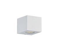 Cordoba applique led da esterno cubo bianco con diffusori intercambiabili l.10cm