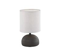 Lampada tavolo LUCI R50351026 base marrone paralume bianco