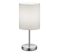 JERRY LAMPADA DA TAVOLO METALLO CROMATO E PARALUME BIANCO H. 28,5CM 1 LUCE ATTACCO E14