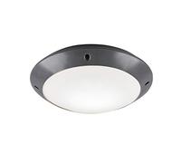 Camaro plafoniera esterno metacrolato nera d. 26cm ip54 Moderno E27
