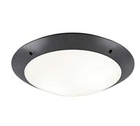 Camaro plafoniera esterno metacrolato nera d. 33cm ip54 Moderno E27