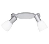 Reality Leuchten Reality R82222187 MetzFaretto, 2xE14, 4 W LED, Titanio/Bianco,