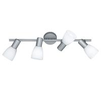 Reality Leuchten Reality R82224187 Metz Faretto, 4xE14, 4 W LED, Titanio/Bian...