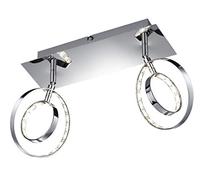 Reality Leuchten Reality R82702106 Prater Faretto, 2xSMD, 4.5 W LED, Cromo, 30x9x15.5 cm