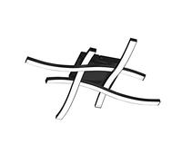 Plafoniera ROUTE LED 4 bacchette ondulate 45,2CMX45,2CM antraciteR62474132