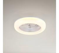 Reality Leuchten Ventilatore LED Mora, CC, silenzioso, Ø 45 cm, CCT, telecomando Reality Leuchten