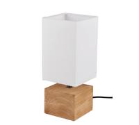 Reality Leuchten Woody R50171030 Lampada da tavolo in legno marrone paralume in