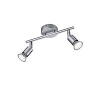 Reality Paris Barra con Lampadina LED, 2 Luci, GU10, 3 watts, Titano