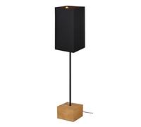 Lampada WOODY base legno naturale asta metallo e paralume H.130cm nero R40171080